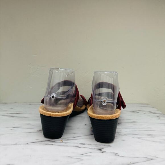 Vionic Park Deanna Red Leather Slide Sandals Women’s Size 6.5 - Picture 5 of 11